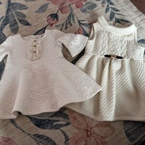 Janie and Jack Cream Baby Dresses
